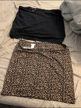 Xhilaration Reversible Mini Skirt in Leopard Print and Black